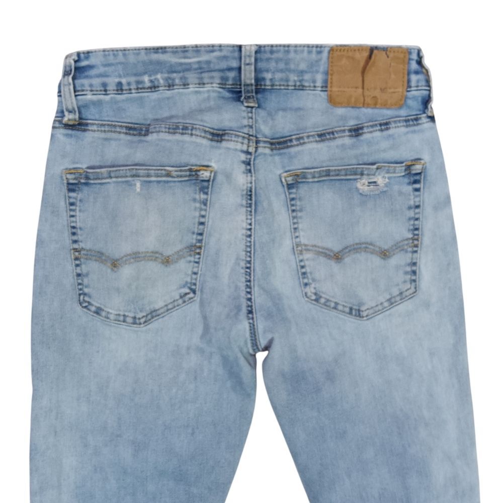 American Eagle Outfitters Distressed Men's Jeans 28x30 Light Blue Holes Flex - Picture 5 of 8
